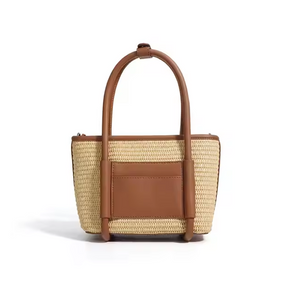 Benutzerdefinierte neue Sommerstil gewebte Korb -Einkaufstasche Designer Kuhladen Schulter Messenger -Bag Damenbeutel