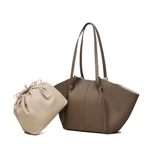 Custom Fashion Top Layer Cowide Großkapazität Echtes Leder-Frauen-Fledermaus-Fledermaus-Fledermaus-Beutel Großtasche Handheld Flügel Einkaufstasche