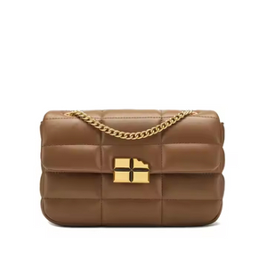 Fabrik Custom Top Selling echte Lederbeutel Leinenanzug Luxusimitationstasche mit Metallschnalle