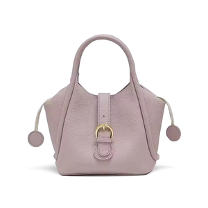 Benutzerdefinierte echte Lederkorb-Bag Hochwertige Eimer-Bag Damen Schulter-Crossbody-Handtasche Frauen Ins Style-Pendlertasche
