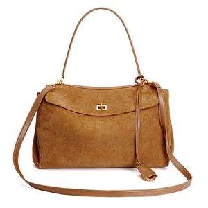 Luxus Frauenbeutel echtes Lederbrauner Wildledertasche Tasche